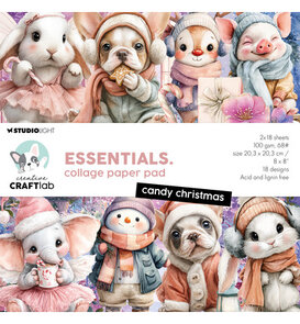 Studio Light - Creative Craftlab - Essentials Collage - Paperpads - Candy Christmas