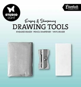 Studio Light - Essentials - Tools  - Kleurmiddelen - Kneaded & vinyl eraser, sharpener