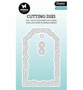Studio Light - Essentials - Stansmal - Cutting Die - Torn Edge - Tag -  Rectangle