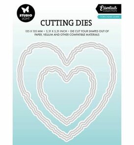 Studio Light - Essentials  - Stansmal - Cutting Die - Torn Edge - Heart Shape