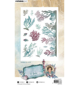 Studio Light - Jenine's Mindful Art Collection - Tide of Hope - Stamp - Clearstamp - Seaweed & Coral