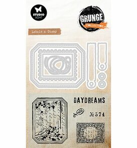 Studio Light - Essentials - Grunge Collection - Stamp - Cutting Die - Label & Stamp