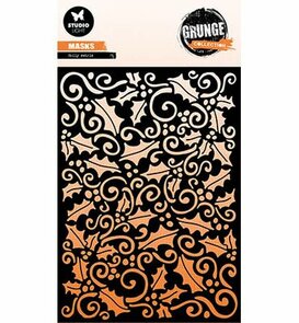 Studio Light - Grunge Collection - Kerst -  Mask Stencil - Holly Swirl