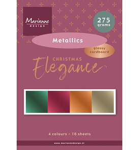 Marianne Design - Collectie Juli - Paperpads - A5 -  Metallics - Christmas Elegance