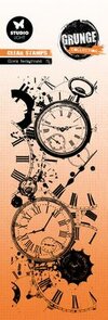 Studio Light - Grunge Collection - Clear Stamp -  Clock Background