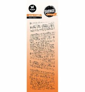 Studio Light - Grunge Collection - Kerst -  Clear Stempel - Music Sheet