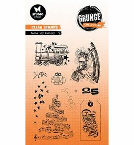 Studio Light - Grunge Collection - Kerst -  Clear Stempel - Santa Toy Factory