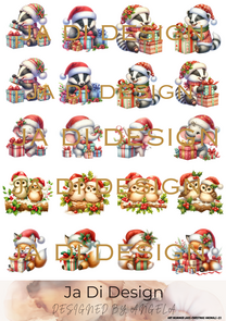 Ja Di Design - Knipvellen- Decoupage - Christmas Animals - 03