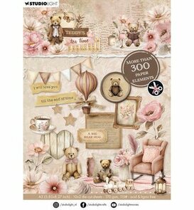 Studio Light - Essentials -  Teddy's Tea Time - Paperpad - Diecut - Teddy's Tea Time