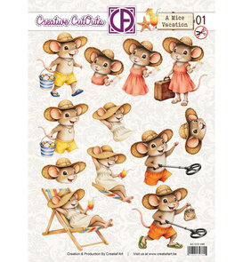 Creatief Art - A Mice Vacation - Stansvel - Doodrukvel  - A Mice Vacation - 01