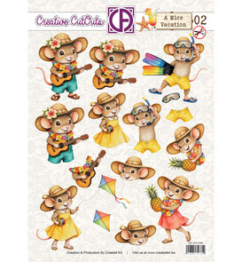 Creatief Art - A Mice Vacation - Stansvel - Doodrukvel  - A Mice Vacation - 01