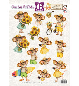 Creatief Art - A Mice Vacation - Stansvel - Doodrukvel  - A Mice Vacation - 01
