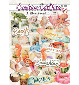Creatief Art - A Mice Vacation - Ephemera - Stansplaatjes - 79 pcs - 02
