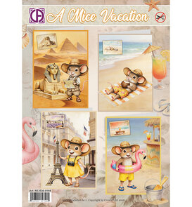 Creatief Art - A Mice Vacation - Pakket - Kaartpakket - 01