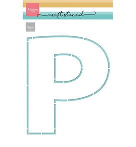 Marianne Design - Collectie Maart - Mixed Media - Craftstencil - P Letter