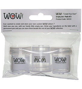 WOW! - Embossen - Mixed Media - Embossing Poeder - 15 ML  - Trio -  Storage - Empty Jars