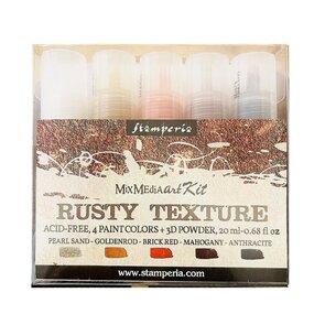 Stamperia - Mixed Media - Art - Verf - Texture Paint - 5x 20 ml - Rusty