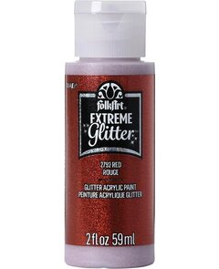 Folkart - Mixed Media - Verf - Paint - Extreme Glitter - Red