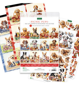 Katy Sue Designs - Decoupage - Die Cuts - Ephemera - Picnic Pups