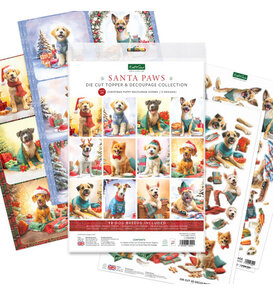 Katy Sue Designs - Decoupage - Die Cuts - Ephemera -  Santa Paws