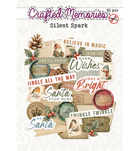 Creatief Art - Silent Spark - Ephemera  -  Stansplaatjes - Silent Spark - Engelstalig - 92 pcs 