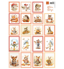 Marianne Design -  Collectie Augustus  - Knipvel  - A4 - Autumn Stamps 