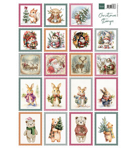 Marianne Design -  Collectie Augustus  - Knipvel  - A4 - Christmas Stamps