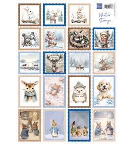 Marianne Design -  Collectie Augustus  - Knipvel  - A4 - Winter Stamps