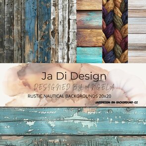 Ja Di Design - Papierset - Backgrounds - Rustic Nautical - 20x20 cm