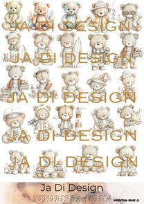 Ja Di Design - Knipvellen- Decoupage - Bears - 01