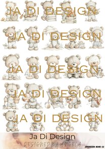 Ja Di Design - Knipvellen- Decoupage - Bears - 01