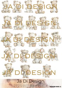 Ja Di Design - Knipvellen- Decoupage - Bears - 03