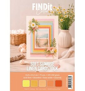 Find It - Find It Color - Linnen Cardstock - Papier Pakket - A5 - Soft Sunrise