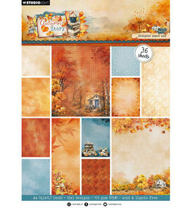 Studio Light - Essentials -  Autumn Story - Paperpads - Design Paperblock - Backroounds