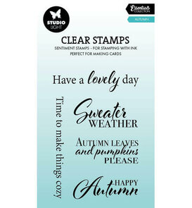 Studio Light - Essentials -  Autumn Story - Stempels  - Clearstamp - Tekst - Autumn