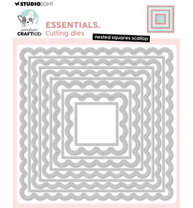 Studio Light - Creative Craftlab - Essentials - Stansmallen - Snijmal - Nested - Scallop Squares
