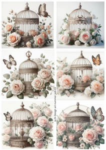 Ja Di Design - Knipvellen- Decoupage - Birdcage