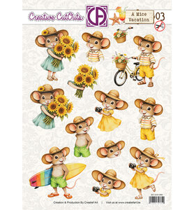 Creatief Art - A Mice Vacation - Stansvel - Doodrukvel  - A Mice Vacation - 01