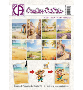Creatief Art - A Mice Vacation - Paperset - Collage  - A6