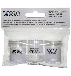 WOW! - Embossen - Mixed Media - Embossing Poeder - 15 ML  - Trio -  Storage - Empty Jars