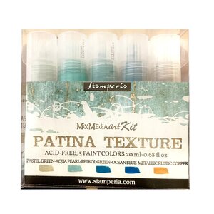 Stamperia - Mixed Media - Art - Verf - Texture Paint - 5x 20 ml - Patina