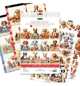 Katy Sue Designs - Decoupage - Die Cuts - Ephemera - Picnic Pups