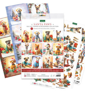 Katy Sue Designs - Decoupage - Die Cuts - Ephemera -  Santa Paws