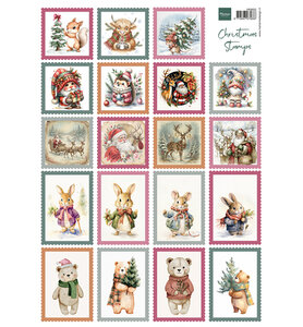 Marianne Design -  Collectie Augustus  - Knipvel  - A4 - Christmas Stamps