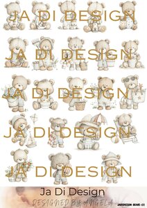 Ja Di Design - Knipvellen- Decoupage - Bears - 03