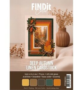 Find It - Find It Color - Linnen Cardstock - Papier Pakket - A5 - Deep Autumn