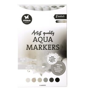 Studio Light - Essentials - Kleurmiddelen -  Markers  - Aqua - Greytones