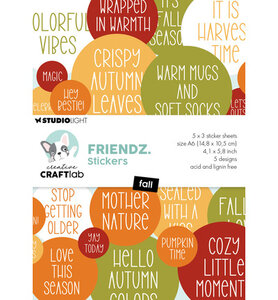 Studio Light - Creative Craftlab - Essentials - Paperpads - Stickers -  Fall Friendz