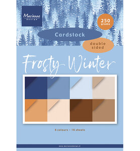 Marianne Design -  Collectie September  - Paperpads - A4 - Cardstock -  Frosty Winter