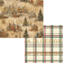 Ja Di Design - Papieset - Backgrounds - Vintage Christmas - 15x15 cm_